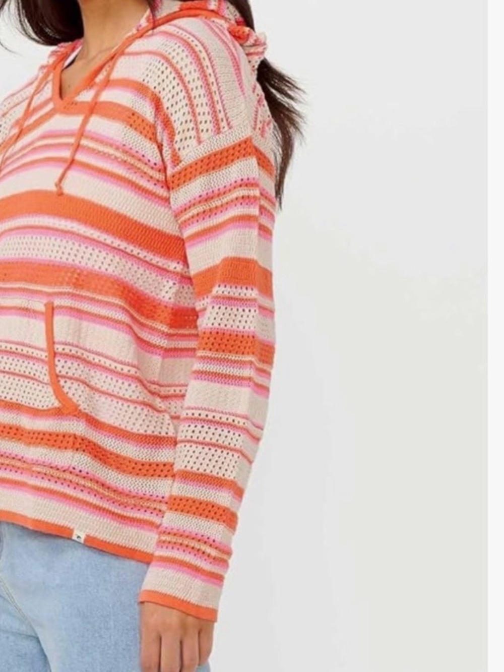 New with tags -The Rip Curl Womens Sun To Sea Crochet Poncho / Hoodie Size Small
